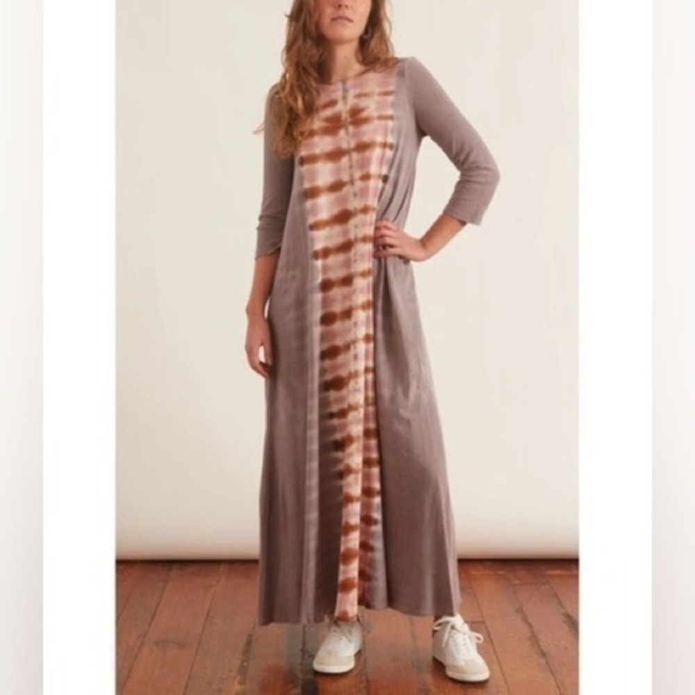 Raquel Allegra Half Sleeve Drama Maxi Dress in Tiger Tie‎ Dye Size 0 - fits 2-4